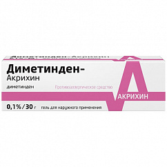 Диметинден-Акрихин гель (д/наруж. прим.) 0,1% 30г