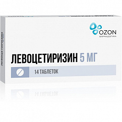 Левоцетиризин таб. п/пл. об. 5мг №14