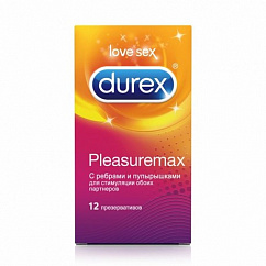 Презерватив DUREX Pleasuremax (рельефные полоски и точки) №12
