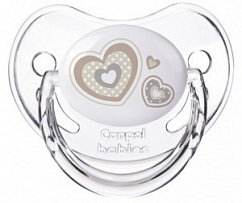 Соска-пустышка CANPOL BABIES Newborn Baby силик. кругл. (0-6мес.) (арт. 250930273) белая